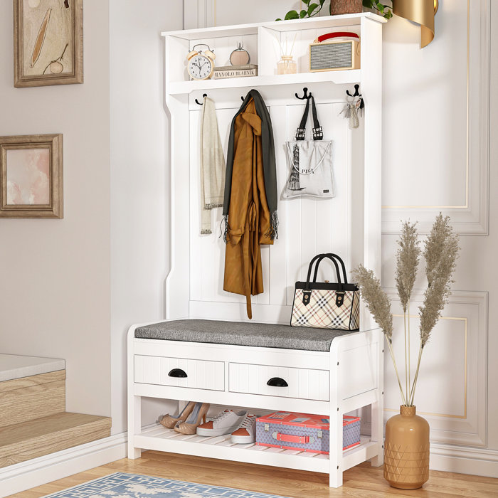 Red Barrel Studio® Modern Hall Tree with Bench and Shoe Storage